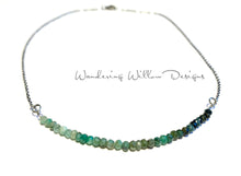 Load image into Gallery viewer, Ombré Emerald Infinity Necklace