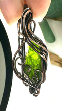 Load image into Gallery viewer, Raw Diopside Flow Wire Wrapped Pendant Necklace