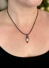 Load image into Gallery viewer, Rainbow Moonstone Wire Wrapped Pendant Necklace-Copper