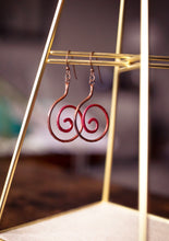 Load image into Gallery viewer, Flamed Spiral Earrings