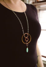 Load image into Gallery viewer, Fire Pained and Flamed Copper Coterie Turquoise Necklace