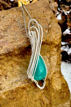 Load image into Gallery viewer, Amazonite Echo Wire Wrapped Pendant Necklace