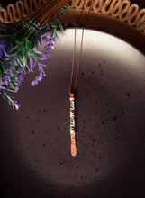 Load image into Gallery viewer, Flamed Copper Sterling Silver Twist Necklace-Blue Apatite