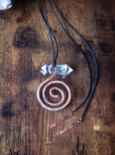 Load image into Gallery viewer, Fire Painted Copper Large Circle of Life Wrap Necklace