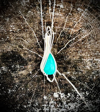 Load image into Gallery viewer, Amazonite Echo Wire Wrapped Pendant Necklace