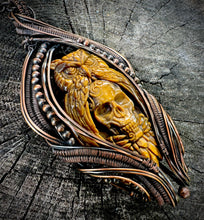 Load image into Gallery viewer, Tigers Eye Owl &amp; Skull