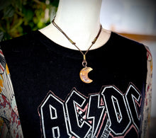 Load image into Gallery viewer, Copper Brown Jasper Wire Wrapped Moon Necklace-Adjustable