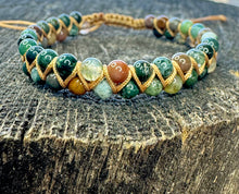 Load image into Gallery viewer, Indian Agate Lyra Weave Bracelet