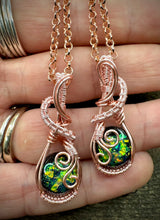 Load image into Gallery viewer, Rose Gold Opal Doublet Pendants