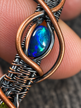 Load image into Gallery viewer, Triple Smoked Opal &amp; Peridot Bangle