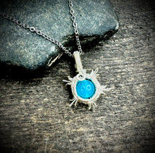 Load image into Gallery viewer, Amazonite Silver Snowflake Pendant Necklace