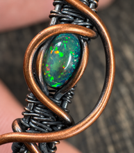 Load image into Gallery viewer, Triple Smoked Opal &amp; Peridot Bangle