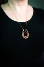 Load image into Gallery viewer, Flamed Copper Origin Pendant Necklace