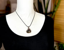 Load image into Gallery viewer, Orange Labradorite Pumpkin Wire Wrapped Copper Necklace