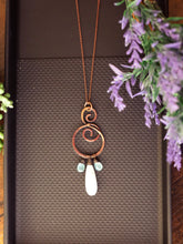 Load image into Gallery viewer, Flamed Spirit Moon Pendant Necklace