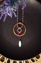 Load image into Gallery viewer, Fire Pained and Flamed Copper Coterie Turquoise Necklace