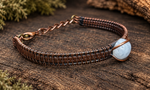 Load image into Gallery viewer, Rainbow Moonstone Bangle