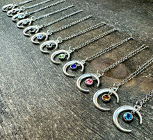 Load image into Gallery viewer, Under The Moon Birthstone Necklaces