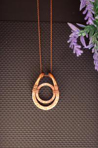 Flamed Copper Origin Pendant Necklace