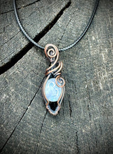 Load image into Gallery viewer, Rainbow Moonstone Wire Wrapped Pendant Necklace-Copper