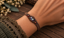 Load image into Gallery viewer, Mystic Topaz &amp; Garnet Bangle