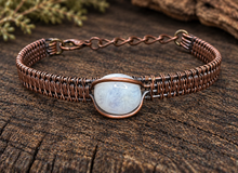 Load image into Gallery viewer, Rainbow Moonstone Bangle