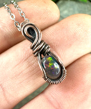 Load image into Gallery viewer, Fire Opal Nano Copper Wire Wrapped Pendant Necklace