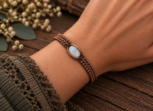 Load image into Gallery viewer, Rainbow Moonstone Bangle