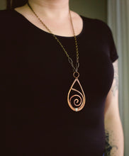 Load image into Gallery viewer, Fire Painted Copper Curlicue Necklace