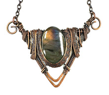 Load image into Gallery viewer, Mona Labradorite Elven Pendant Necklace