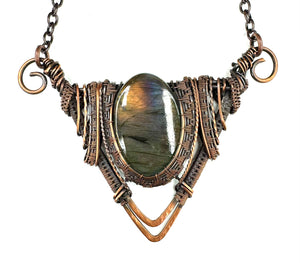 Mona Labradorite Elven Pendant Necklace