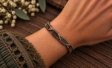 Load image into Gallery viewer, Copper Twist Weave Cuff Bangle