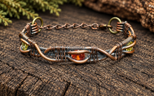 Load image into Gallery viewer, Yellow &amp; Orange Fall Zircon Twist Bangle