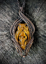 Load image into Gallery viewer, Tigers Eye Owl &amp; Skull