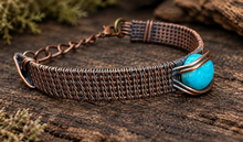 Load image into Gallery viewer, Tibet Turquoise Cuff Bangle