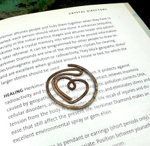 Load image into Gallery viewer, Fire Painted Copper Heart Bookmark