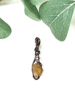 Load image into Gallery viewer, Raw Yellow Topaz Minimal Wire Wrapped Pendant Necklace