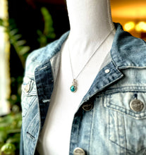 Load image into Gallery viewer, Genuine Phoenix Turquoise-Sterling Silver-Nano Wire Wrapped Pendant Necklace
