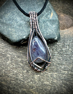 Iolite Sunstone Fay Copper Pendant Necklace