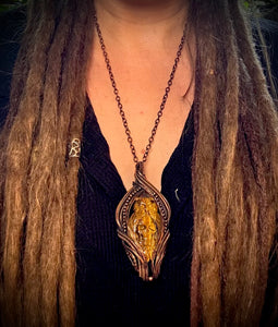 Tigers Eye Owl & Skull