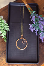 Load image into Gallery viewer, Open Circle Fire Painted Necklace