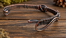 Load image into Gallery viewer, Black Tourmaline Swirl Eye Bangle
