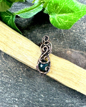Load image into Gallery viewer, Blue Kyanite Facet Nano Wire Wrapped Copper Pendant Necklace
