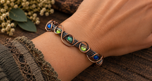 Load image into Gallery viewer, Triple Smoked Opal &amp; Peridot Bangle