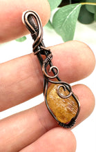 Load image into Gallery viewer, Raw Yellow Topaz Minimal Wire Wrapped Pendant Necklace