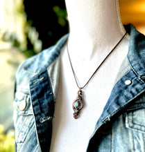 Load image into Gallery viewer, Rainbow Titanium Druzy Jennifer Copper Wire Wrapped Pendant Necklace