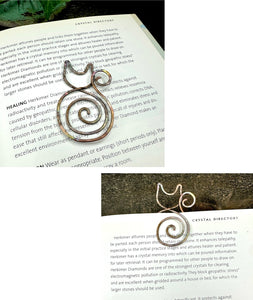 Fire Painted Copper Cat Bookmark