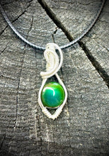 Load image into Gallery viewer, Sterling Silver filled wire wrapped MOOD Pendant Necklace