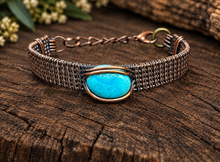 Load image into Gallery viewer, Tibet Turquoise Cuff Bangle