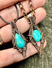 Load image into Gallery viewer, Filagree Tibet Turquoise Pendant Necklace-Copper